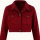 Men's Red Casual Denim Jacket