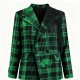 Green plaid corduroy suit jacket