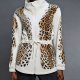 Women's Leopard Print Stand Collar Casual Jacket for Spring and Summer