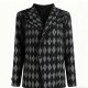 Diamond-patterned corduroy suit jacket