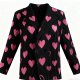 Pink heart-shaped corduroy suit jacket