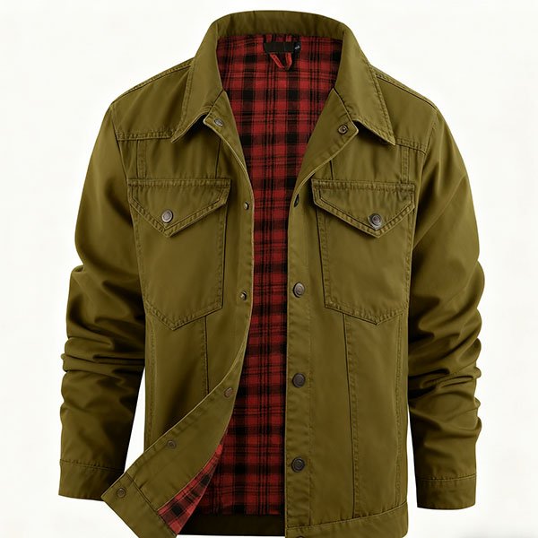 Men's yellow-green autumn and winter coat